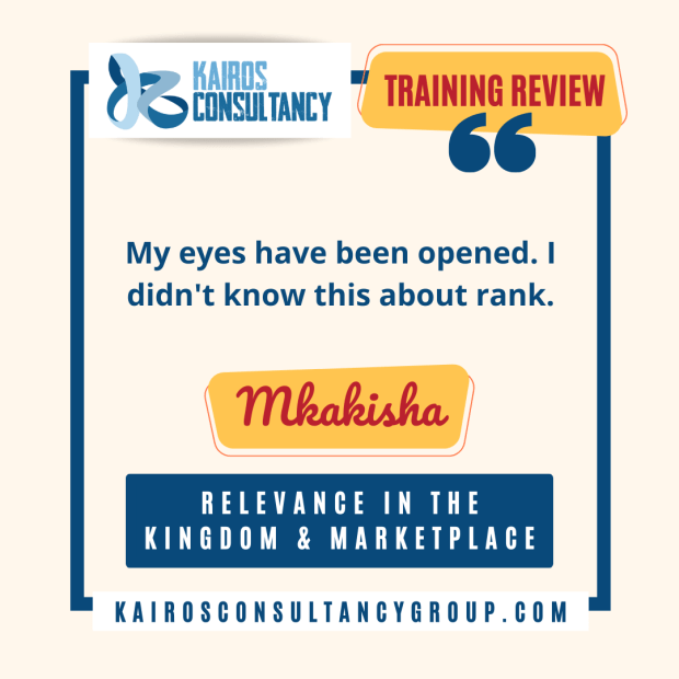 TRAINING REVIEWS | KAIROS CONSULTANCY GROUP