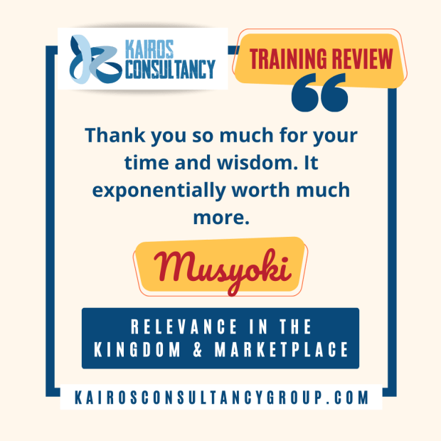 TRAINING REVIEWS | KAIROS CONSULTANCY GROUP
