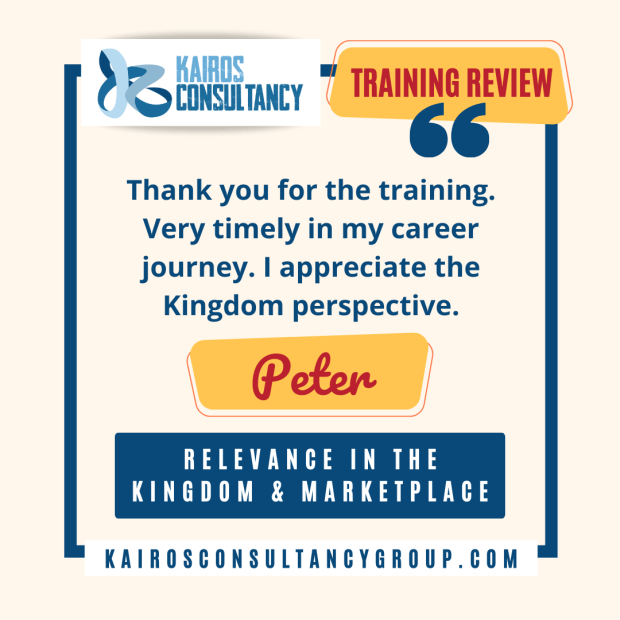 TRAINING REVIEWS | KAIROS CONSULTANCY GROUP