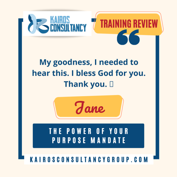 TRAINING REVIEWS | KAIROS CONSULTANCY GROUP